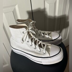 Converse White Platform Sneakers